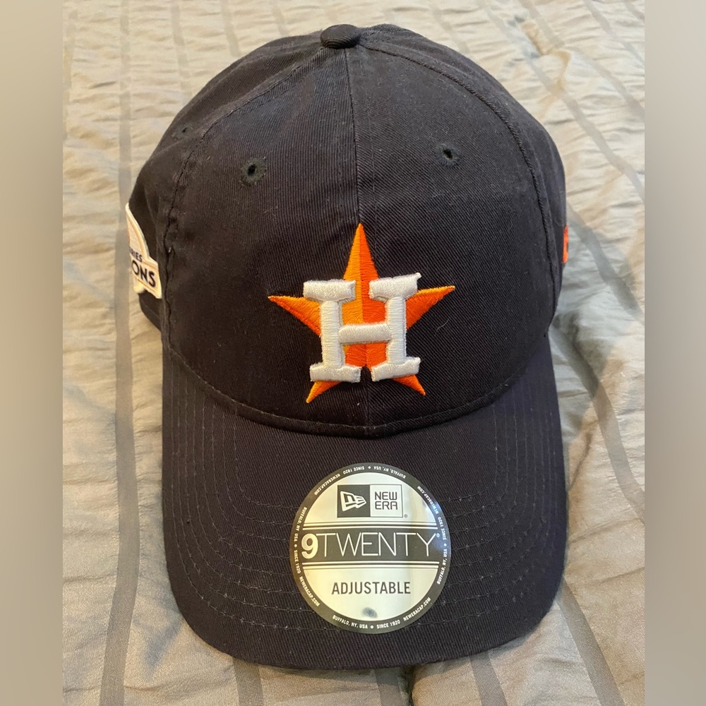 New Era Navy Blue 2017 Astros World Series Champions Hat NWT - Picture 1 of 7